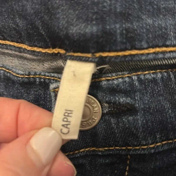 rag & bone Collette Capri jeans SZ 30 distressed dark rinse skinny leg soft - Picture 4 of 13